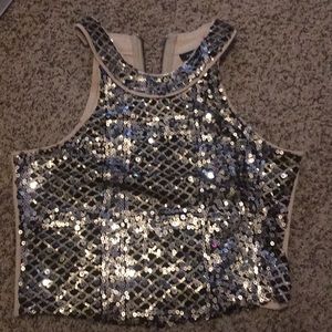 Sequined Crop Top